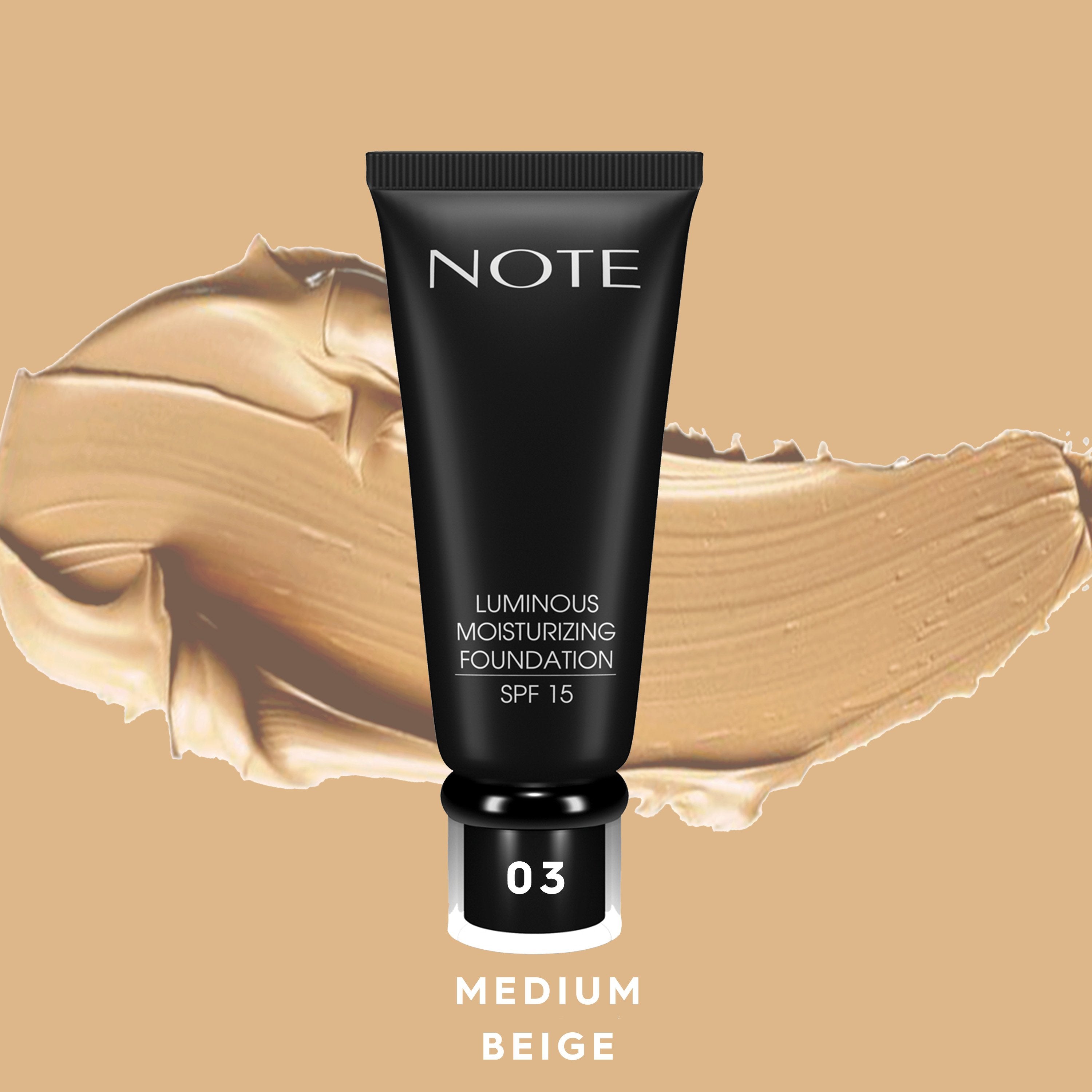 NOTE LUMINOUS MOISTURIZING FOUNDATION Halal Foundation, Vegan Foundation, Paraben Free Foundation, Cruelty Free Foundation,Moisturising Foundation, Natural, Dry Skin, SPF 15, Evens skin tone, Long Lasting