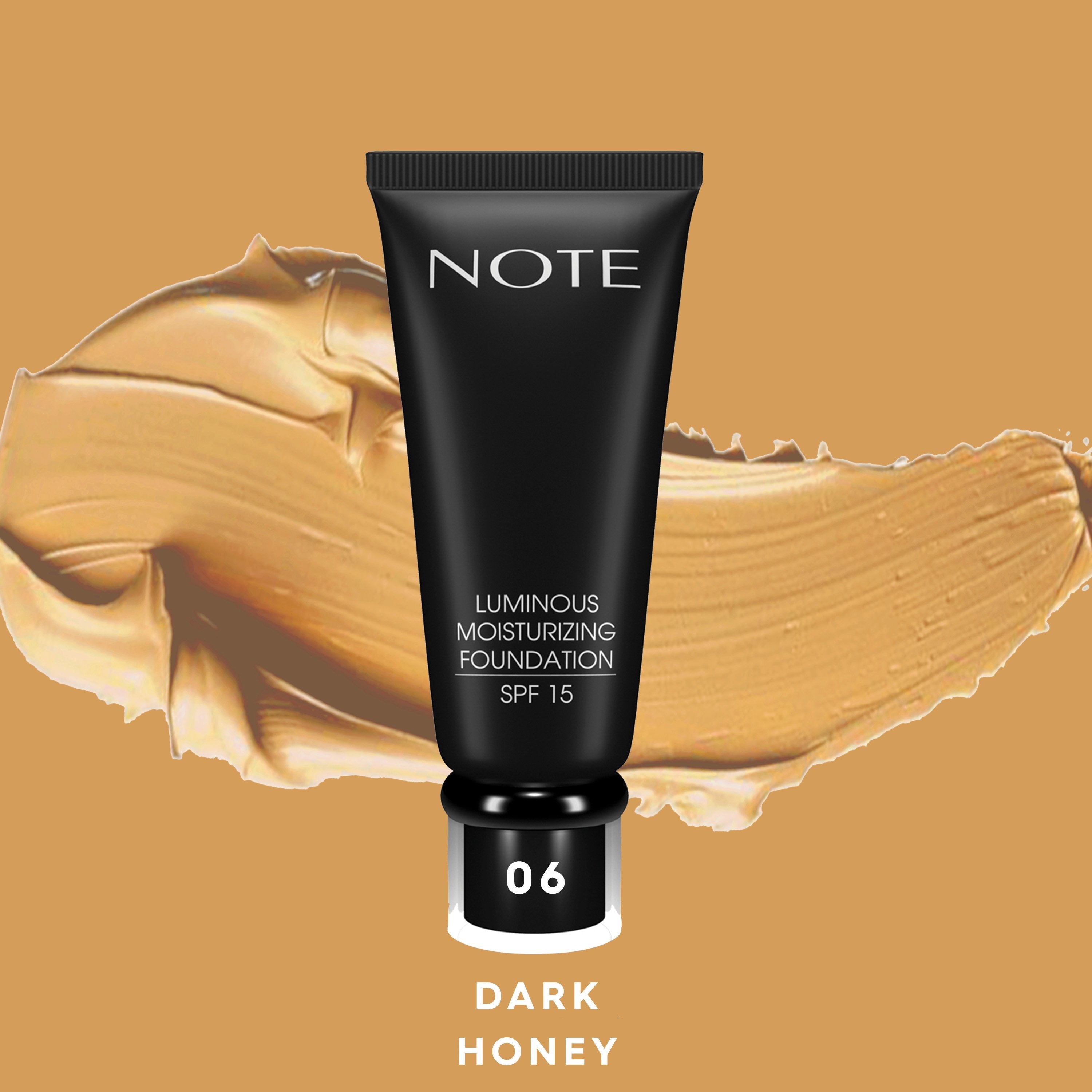 NOTE LUMINOUS MOISTURIZING FOUNDATION Halal Foundation, Vegan Foundation, Paraben Free Foundation, Cruelty Free Foundation,Moisturising Foundation, Natural, Dry Skin, SPF 15, Evens skin tone, Long Lasting