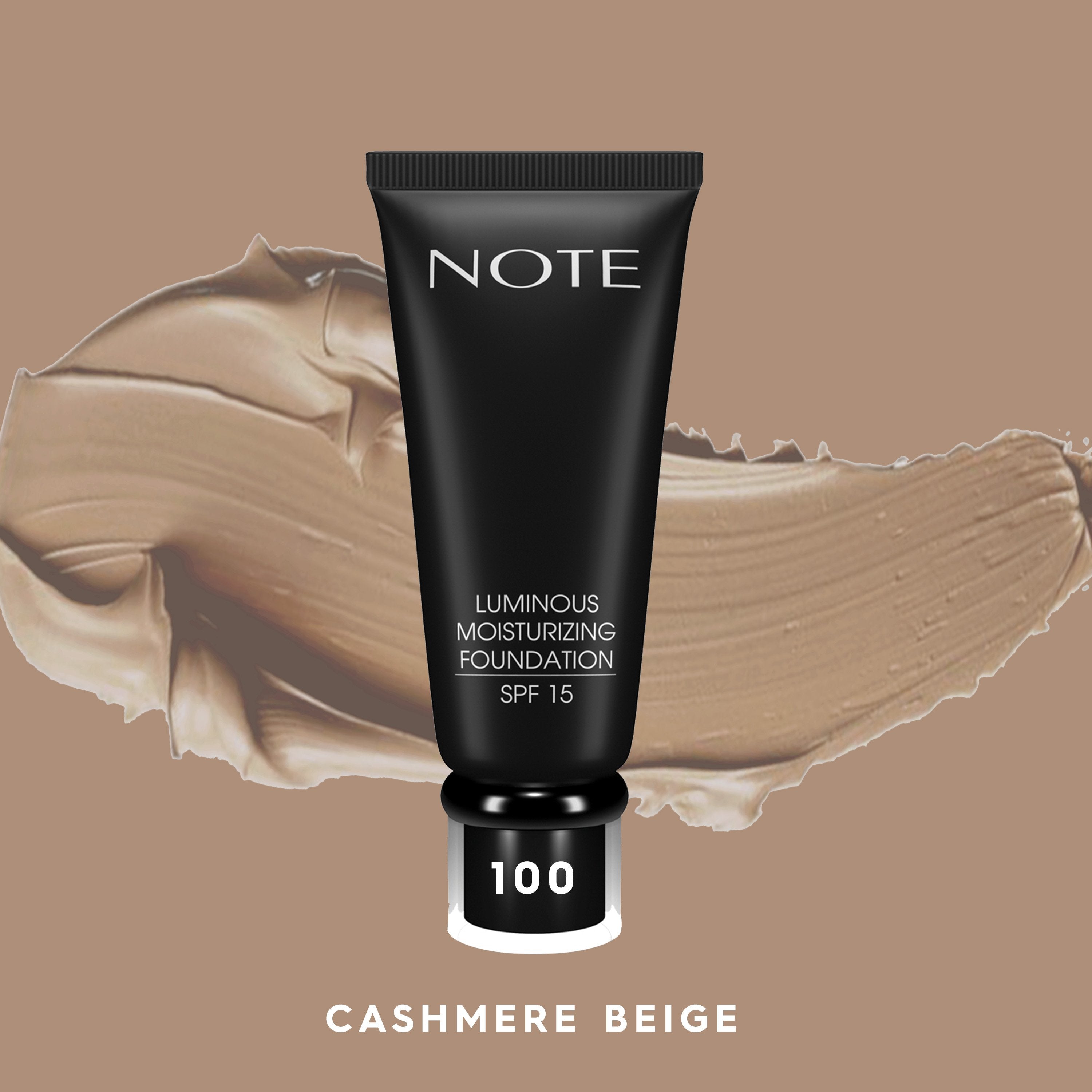 NOTE LUMINOUS MOISTURIZING FOUNDATION Halal Foundation, Vegan Foundation, Paraben Free Foundation, Cruelty Free Foundation,Moisturising Foundation, Natural, Dry Skin, SPF 15, Evens skin tone, Long Lasting
