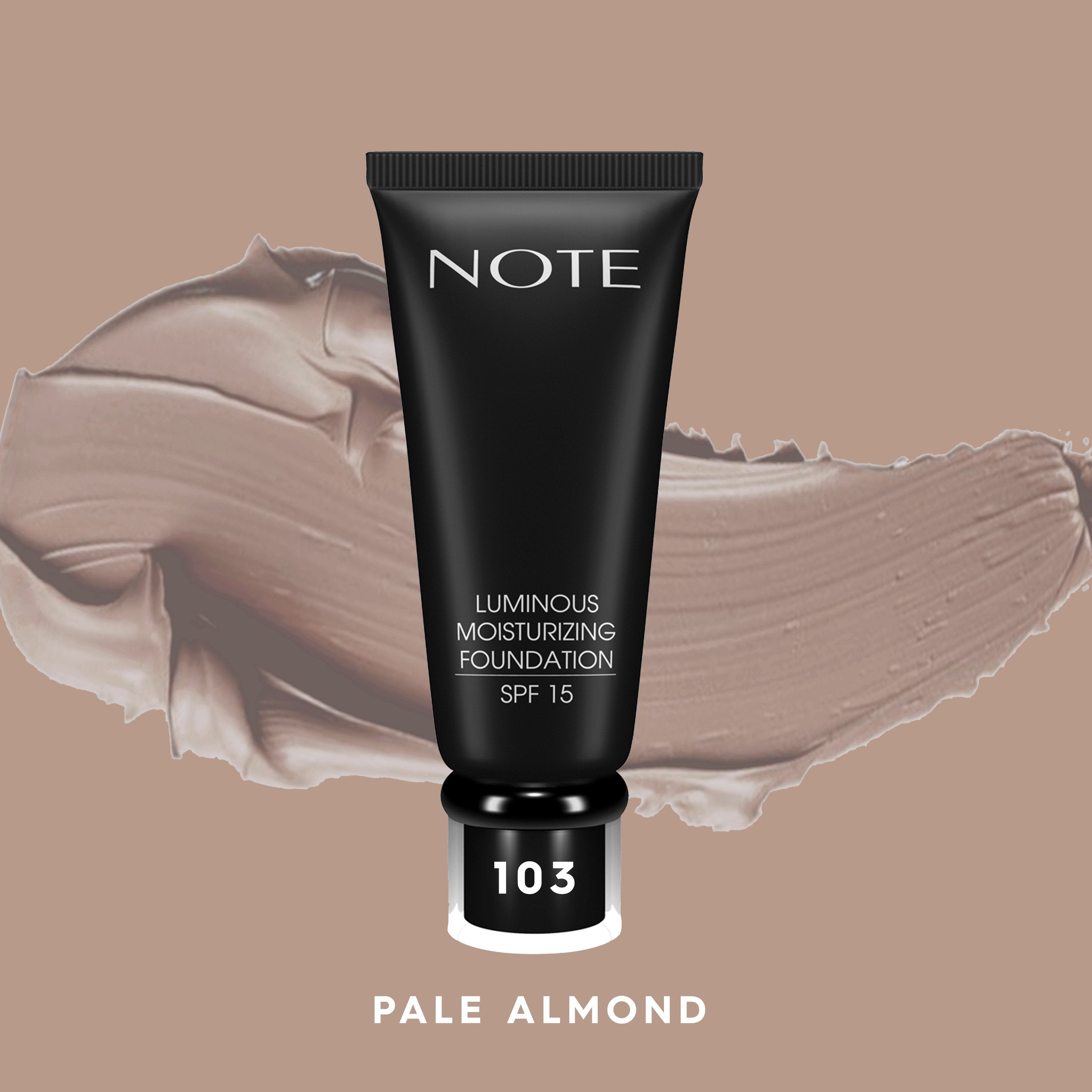 NOTE LUMINOUS MOISTURIZING FOUNDATION Halal Foundation, Vegan Foundation, Paraben Free Foundation, Cruelty Free Foundation,Moisturising Foundation, Natural, Dry Skin, SPF 15, Evens skin tone, Long Lasting