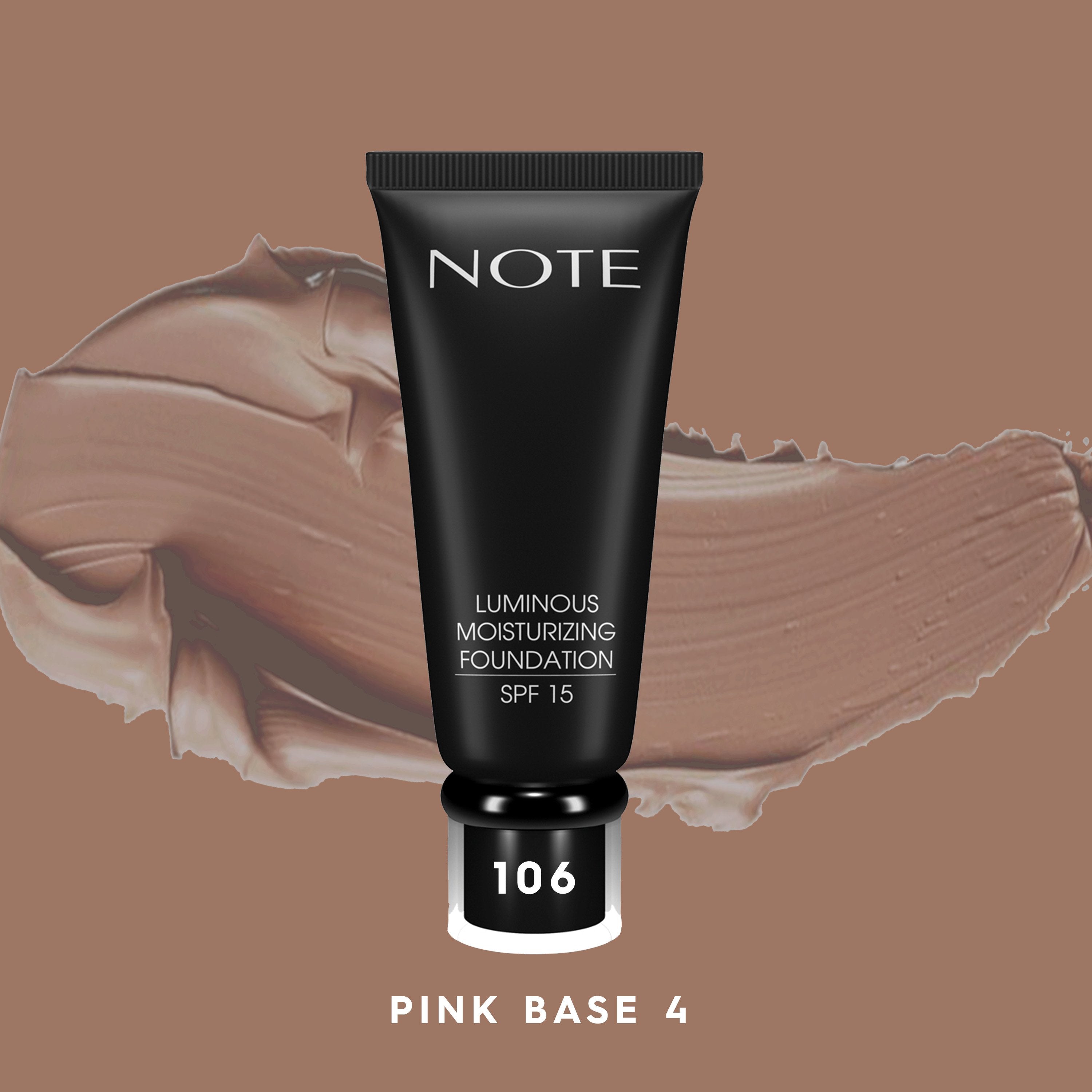NOTE LUMINOUS MOISTURIZING FOUNDATION Halal Foundation, Vegan Foundation, Paraben Free Foundation, Cruelty Free Foundation,Moisturising Foundation, Natural, Dry Skin, SPF 15, Evens skin tone, Long Lasting