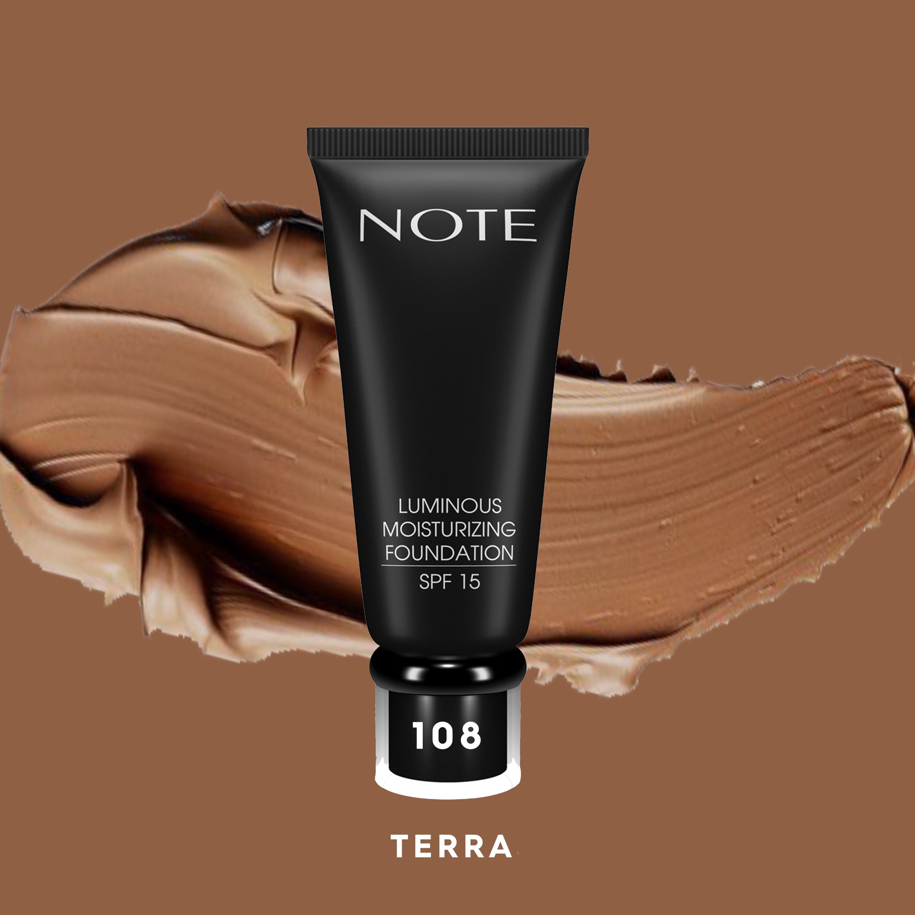 NOTE LUMINOUS MOISTURIZING FOUNDATION Halal Foundation, Vegan Foundation, Paraben Free Foundation, Cruelty Free Foundation,Moisturising Foundation, Natural, Dry Skin, SPF 15, Evens skin tone, Long Lasting