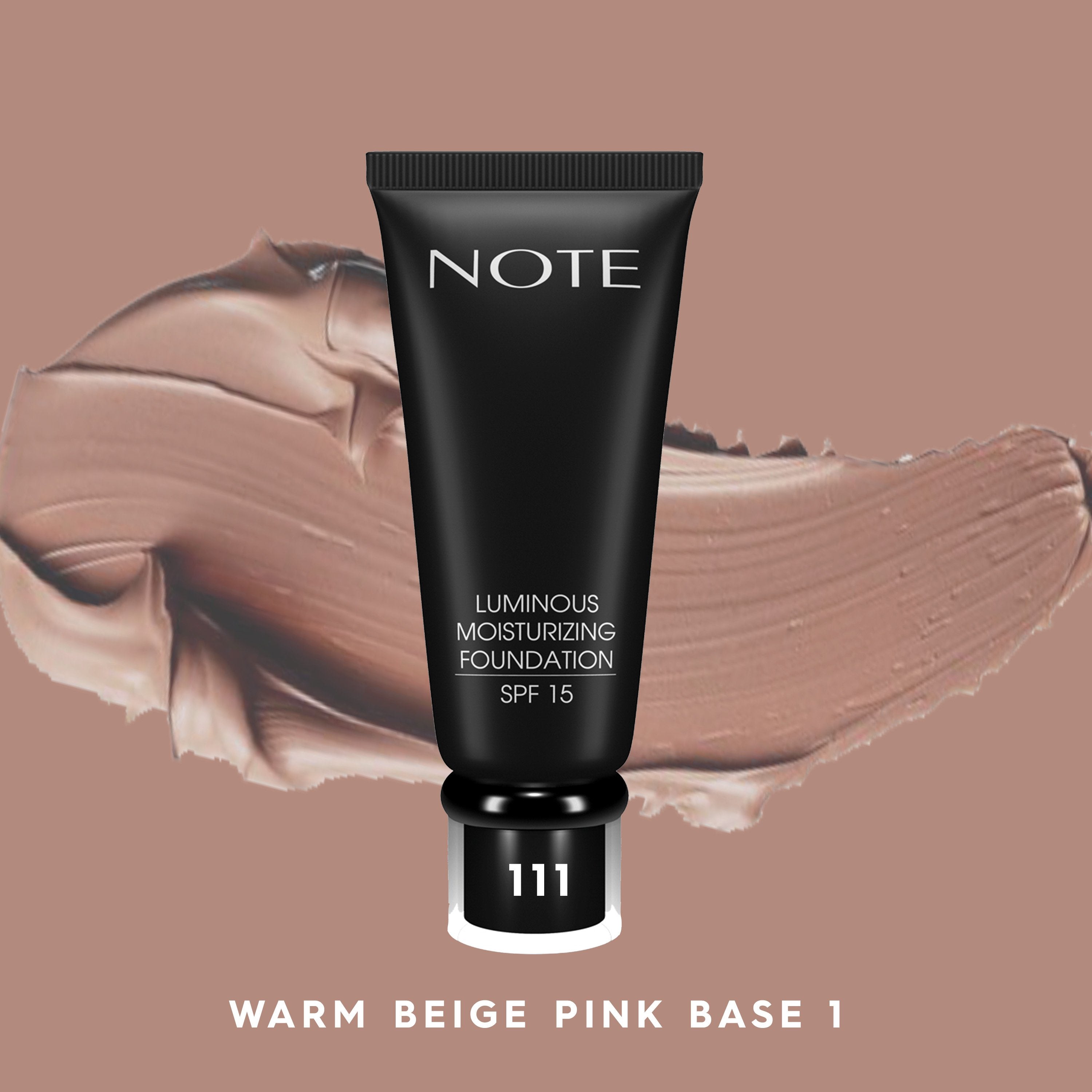 NOTE LUMINOUS MOISTURIZING FOUNDATION Halal Foundation, Vegan Foundation, Paraben Free Foundation, Cruelty Free Foundation,Moisturising Foundation, Natural, Dry Skin, SPF 15, Evens skin tone, Long Lasting