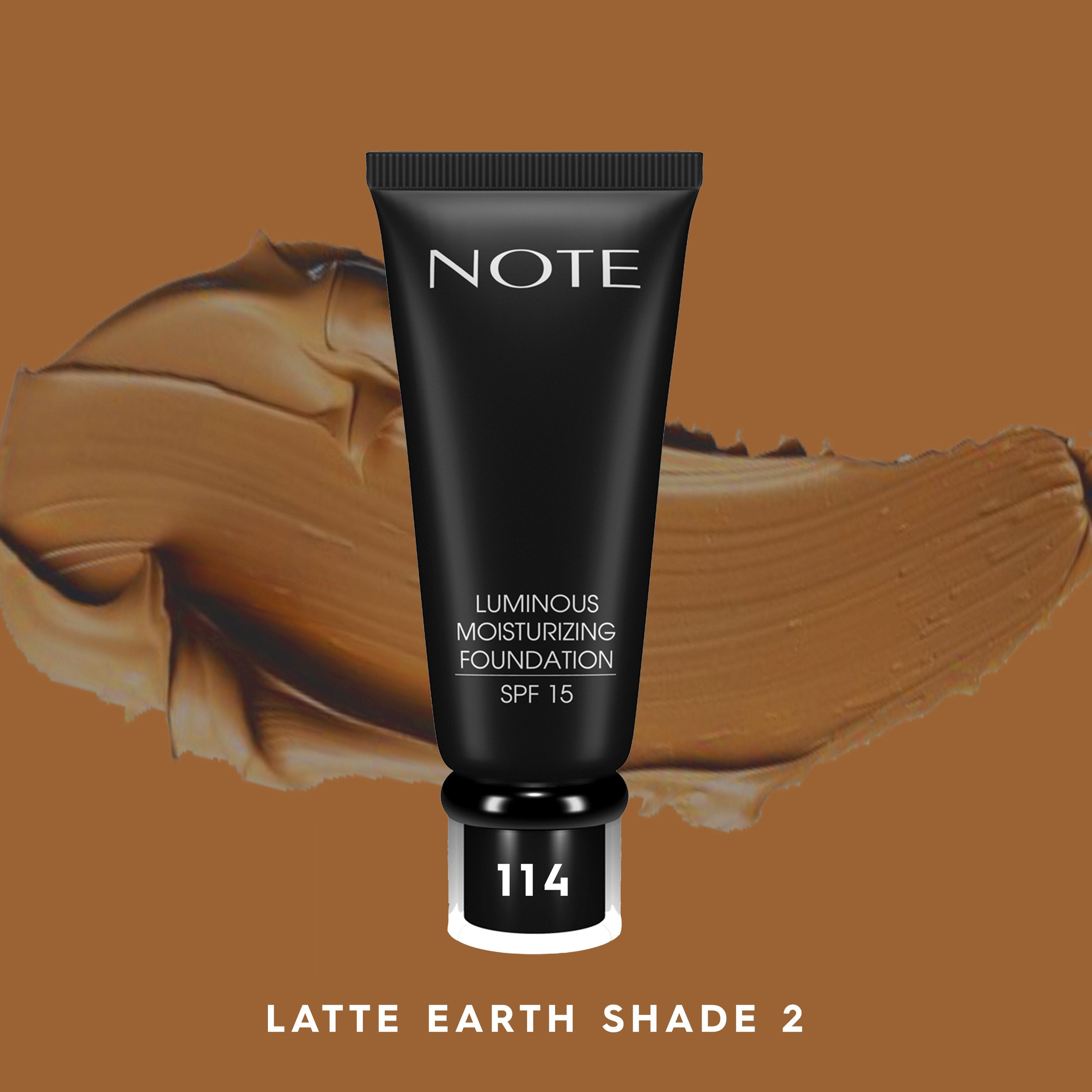 NOTE LUMINOUS MOISTURIZING FOUNDATION Halal Foundation, Vegan Foundation, Paraben Free Foundation, Cruelty Free Foundation,Moisturising Foundation, Natural, Dry Skin, SPF 15, Evens skin tone, Long Lasting