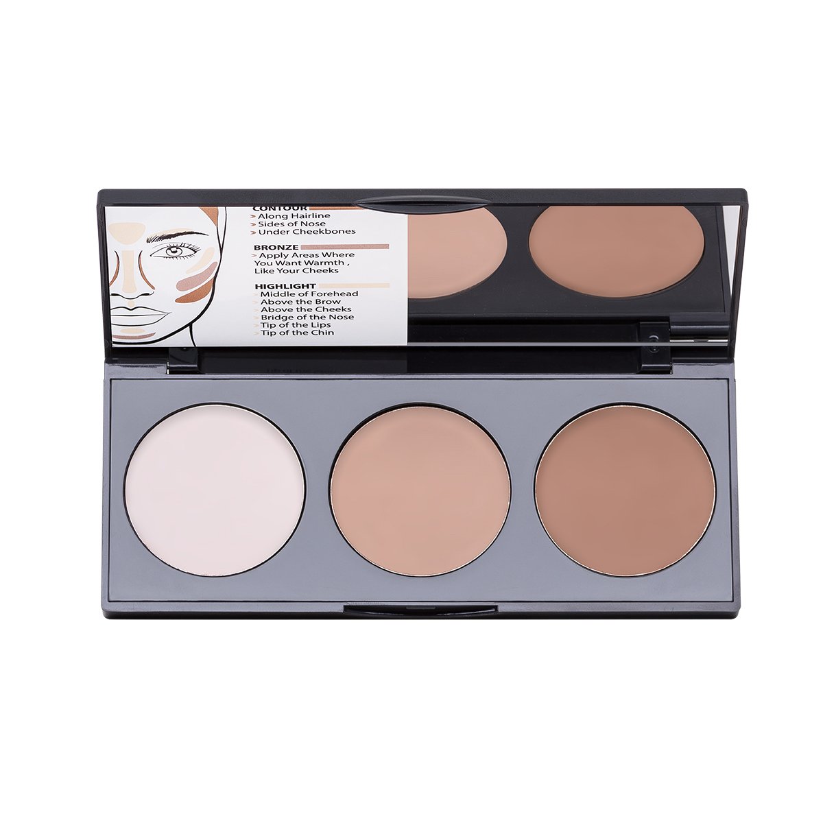 NOTE PERFECTING CONTOURING CREAM PALETTE - Halal Contouring Cream Palette, Cruelty Free Contouring CreamPalette, Vegan Contouring Cream, Parben Free Contouring Cream Palette, Bronzer, Face Contour, Highlight, Sebum Control